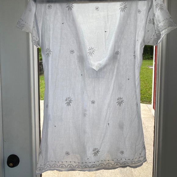 White Letarte 100% Cotton Tunic - Picture 3 of 5